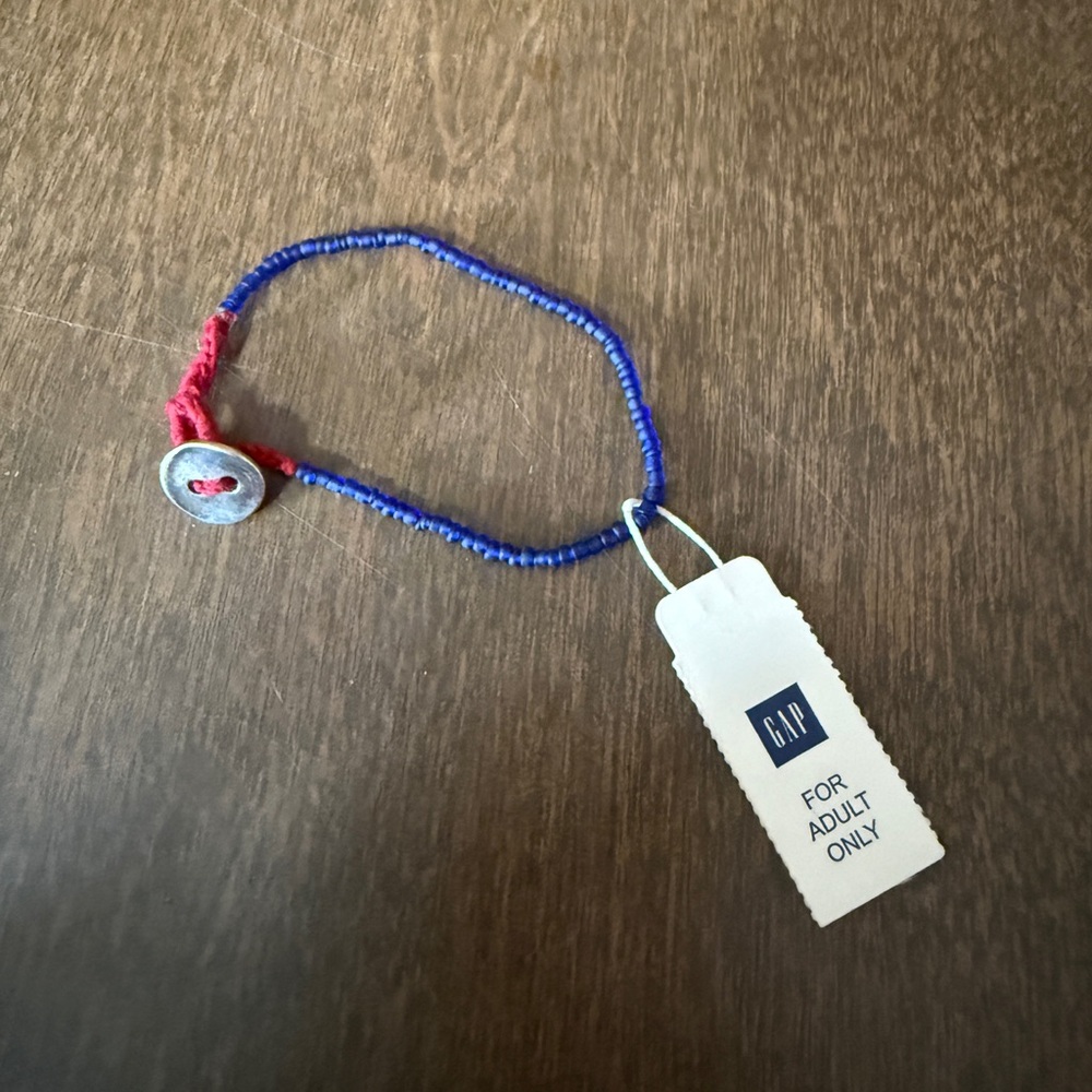Gap Blue Beaded Bracelet For Adults Only New With Tag